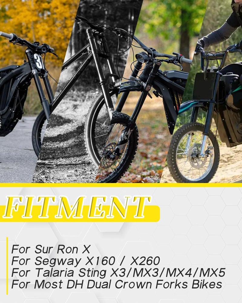 NACORE Real Carbon Fiber Number Plate DH Fork Name License Plate for Sur Ron X, Talaria Sting MX3/4, X160/X260 Electric Dirt Bike or DH Bike, BLACK GOLD - Image 2
